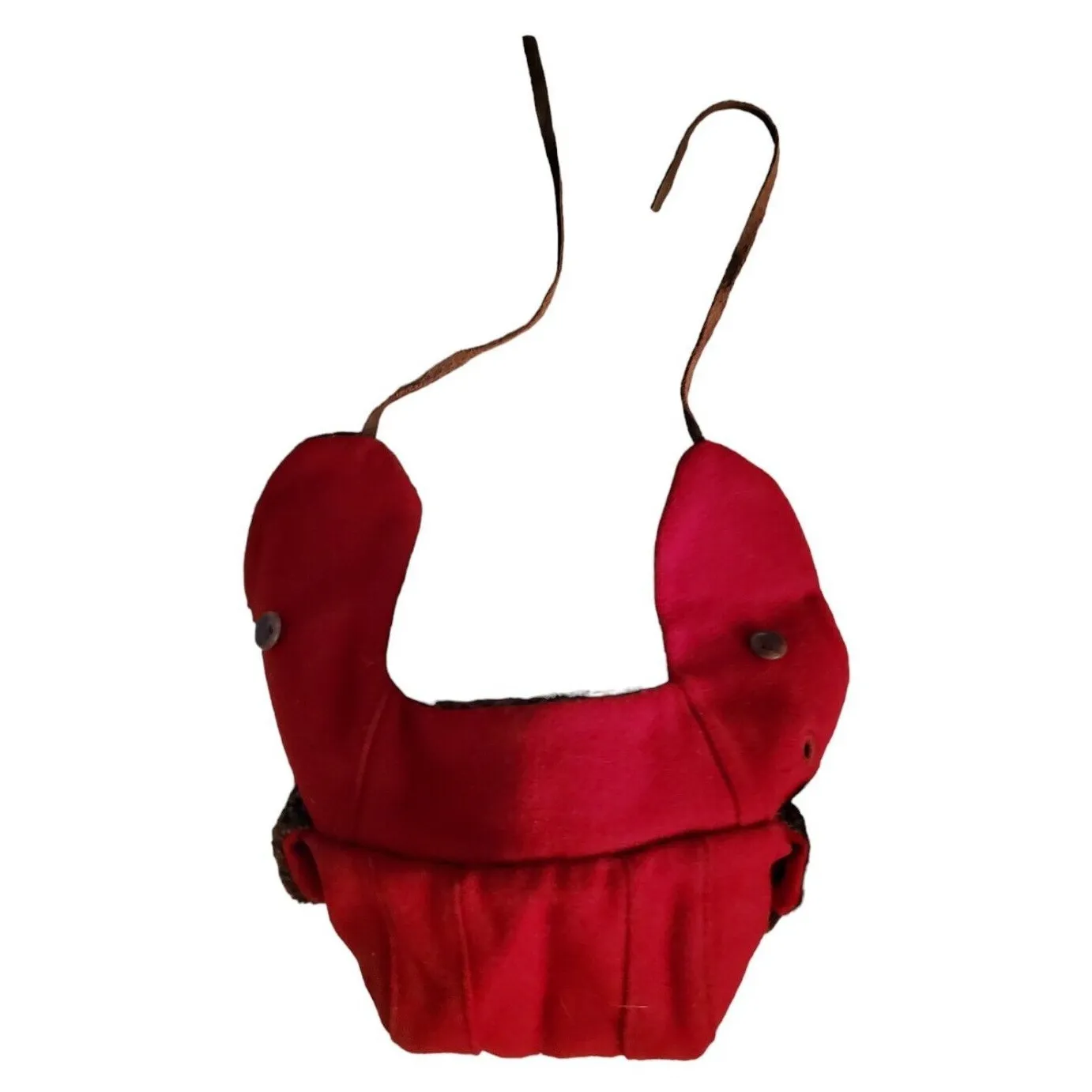 Gap Red Plaid Trapper Hat S/M UNISEX Men Women Leather Tie VTG 2007 Y2K 2K EUC - Image 7