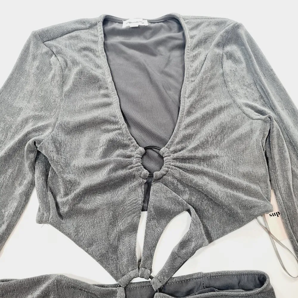 Superdown Cassie O Ring Dress in Grey Small - Image 7