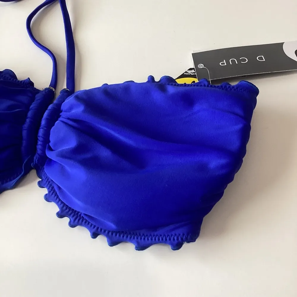 Body Glove smoothies Vibrant Blue bandeau Bikini Top D cup - Image 4