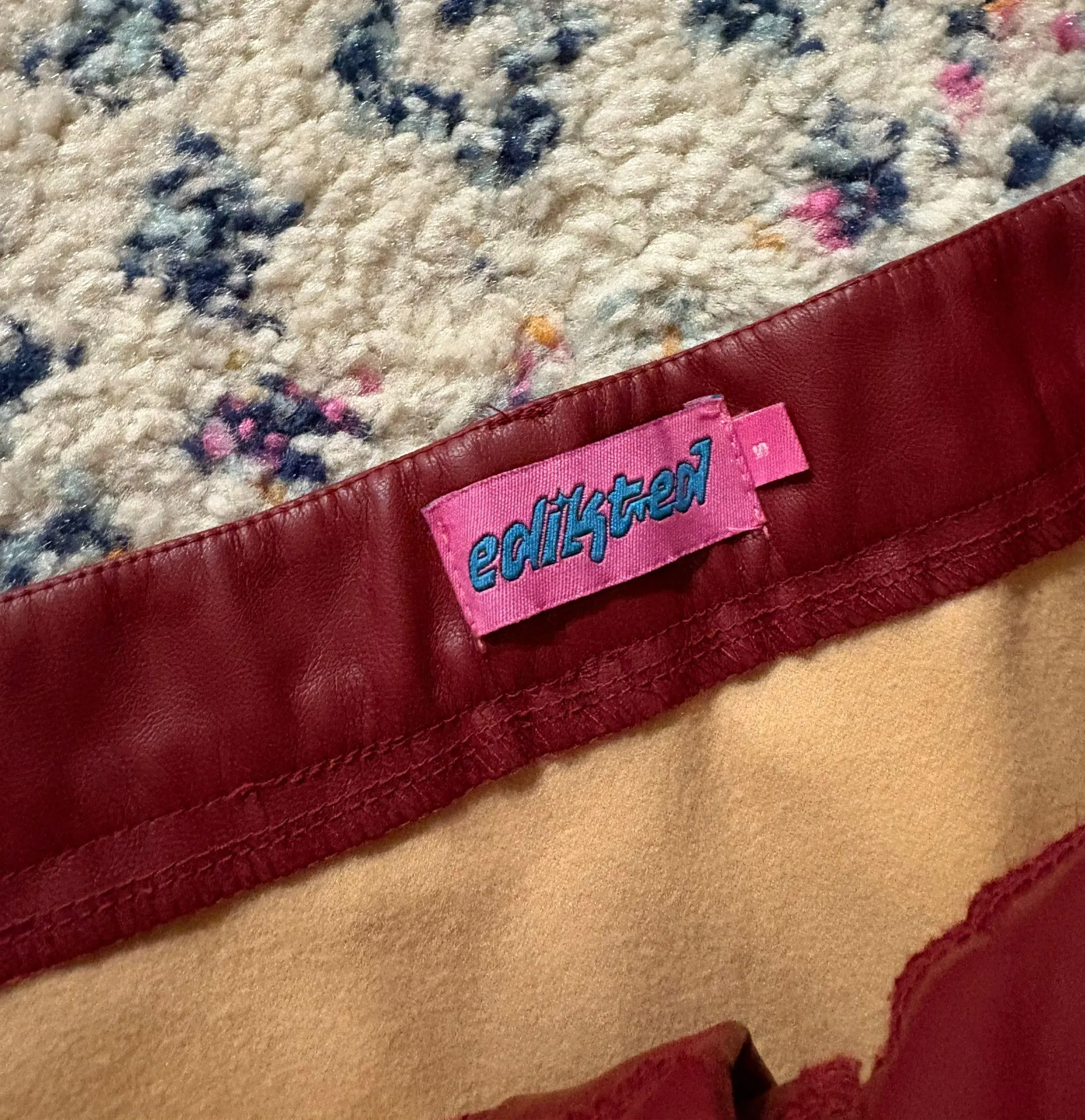 Red Leather Skirt - Image 4