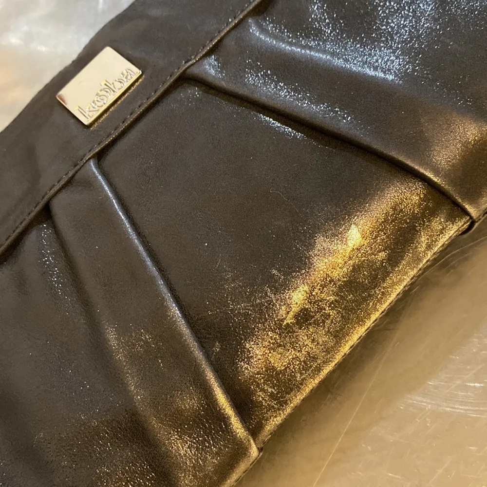 Kooba Black Silver Leather Clutch - Image 8