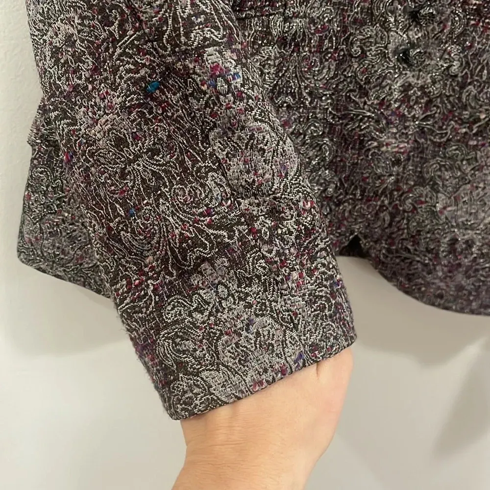 Focus 2000 Metallic Vintage Purple Blazer Size 10 - Image 7