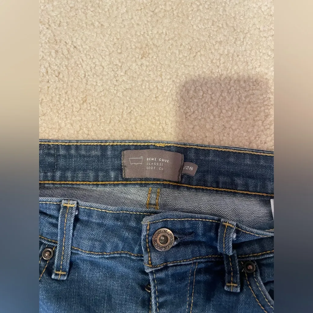 Levi's Blue Flare Wide Leg Jeans - Image 2