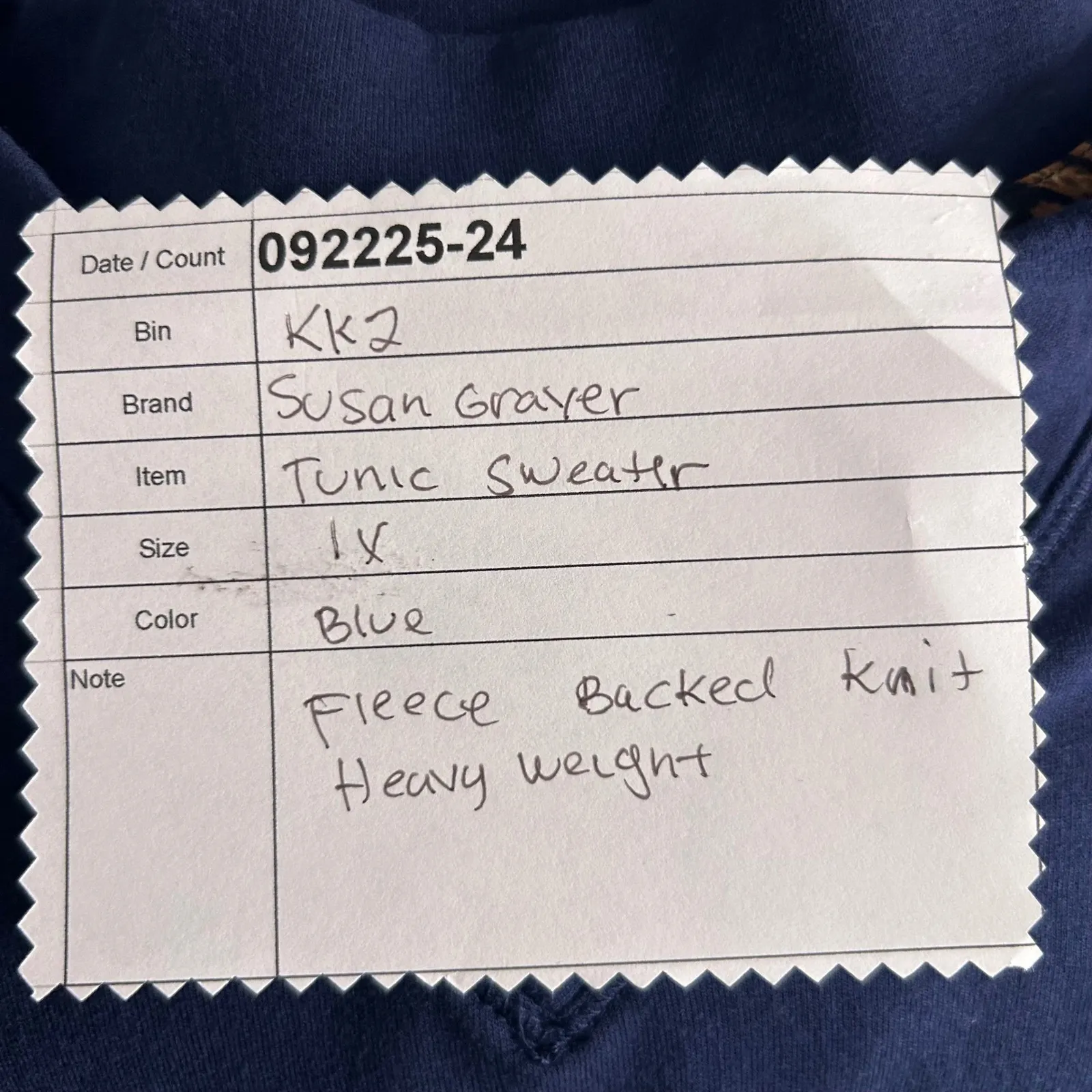 Susan‎ Graver Tunic Sweater 1x Fleece Navy Blue - Image 9