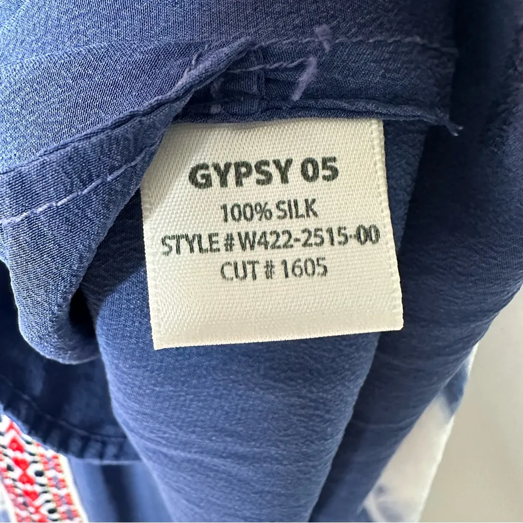 Gypsy 05 Global Village 100% Silk Cairo Strapless Maxi Dress Size Medium - Image 11