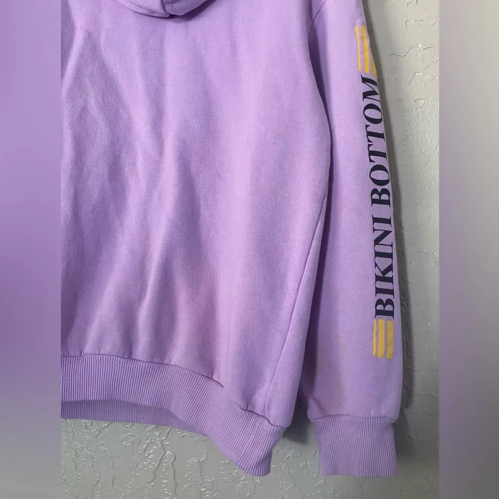 Patrick Star SpongeBob Hoodie Size L Purple Nickelodeon Bikini Bottom READ Descr - Image 7