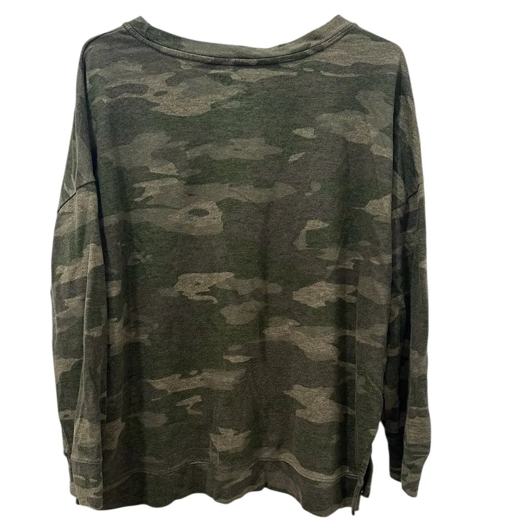 Terra & Sky Camouflage Long Sleeve Sweatshirt Size 1X - Image 3