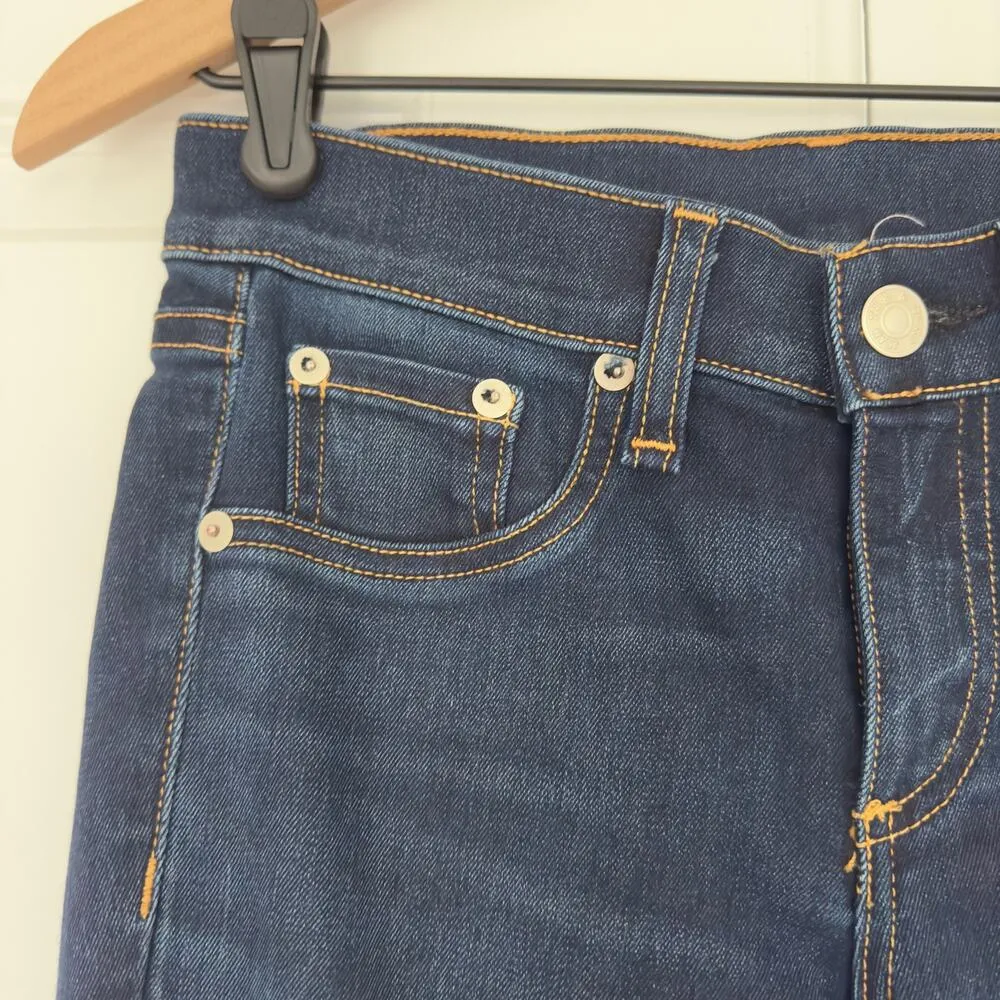Rag & Bone Dark Wash Skinny Jeans 5-Pocket button zip Cotton stretch Made in USA - Image 6