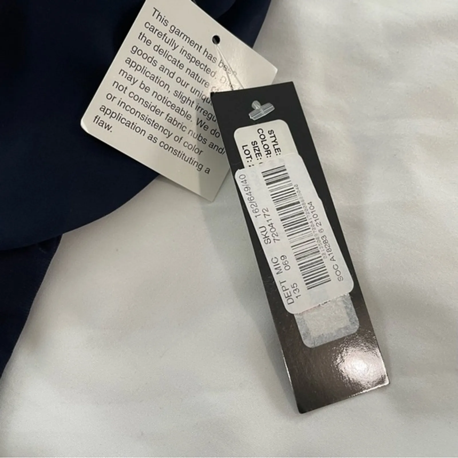 NWT Betsy & Adam Scarf Drape Dress Size 6 Cocktail Navy Blue Sequin Choker - Image 8