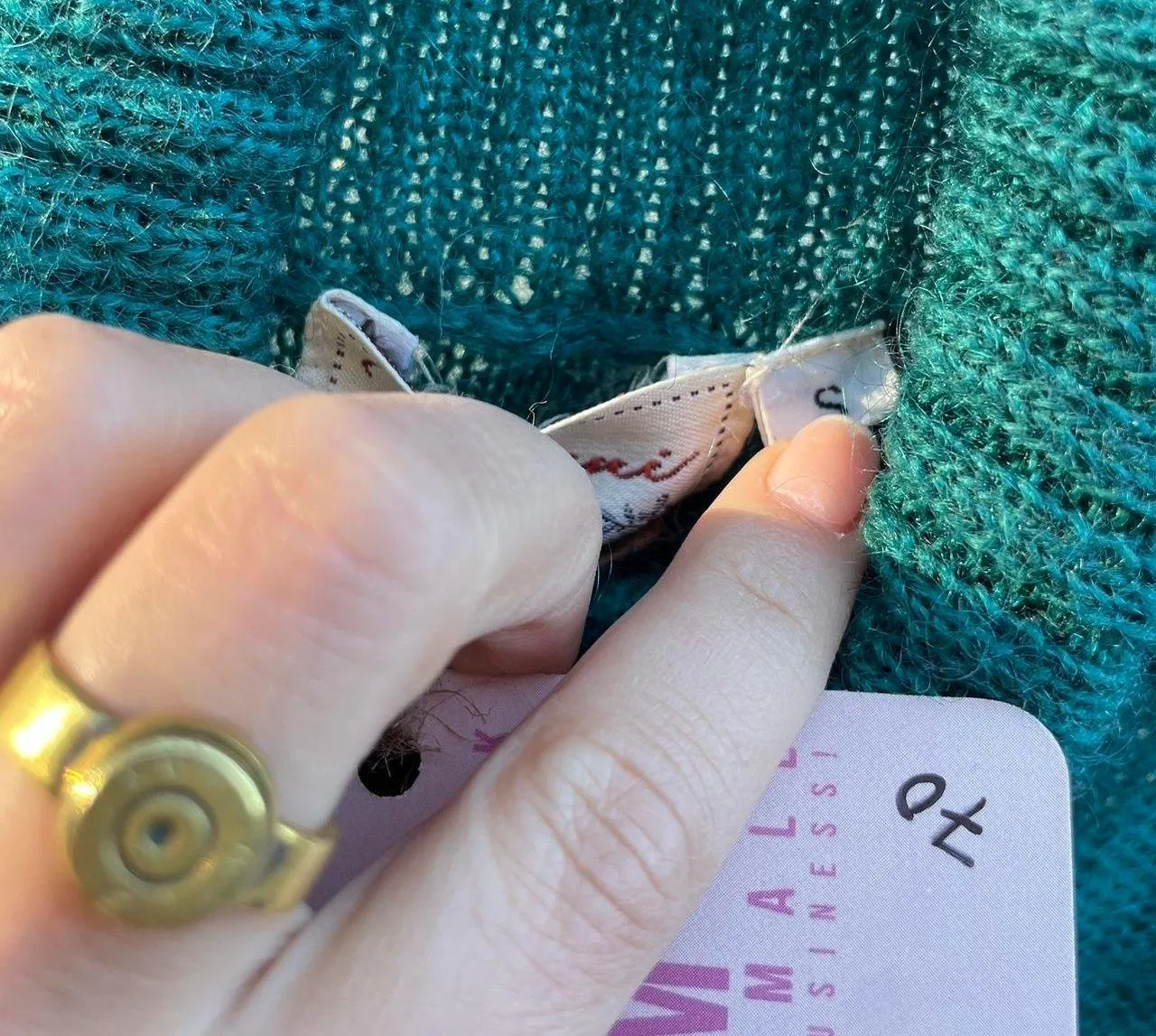 Vintage scottie dog wool sweater dress Blue - Image 5