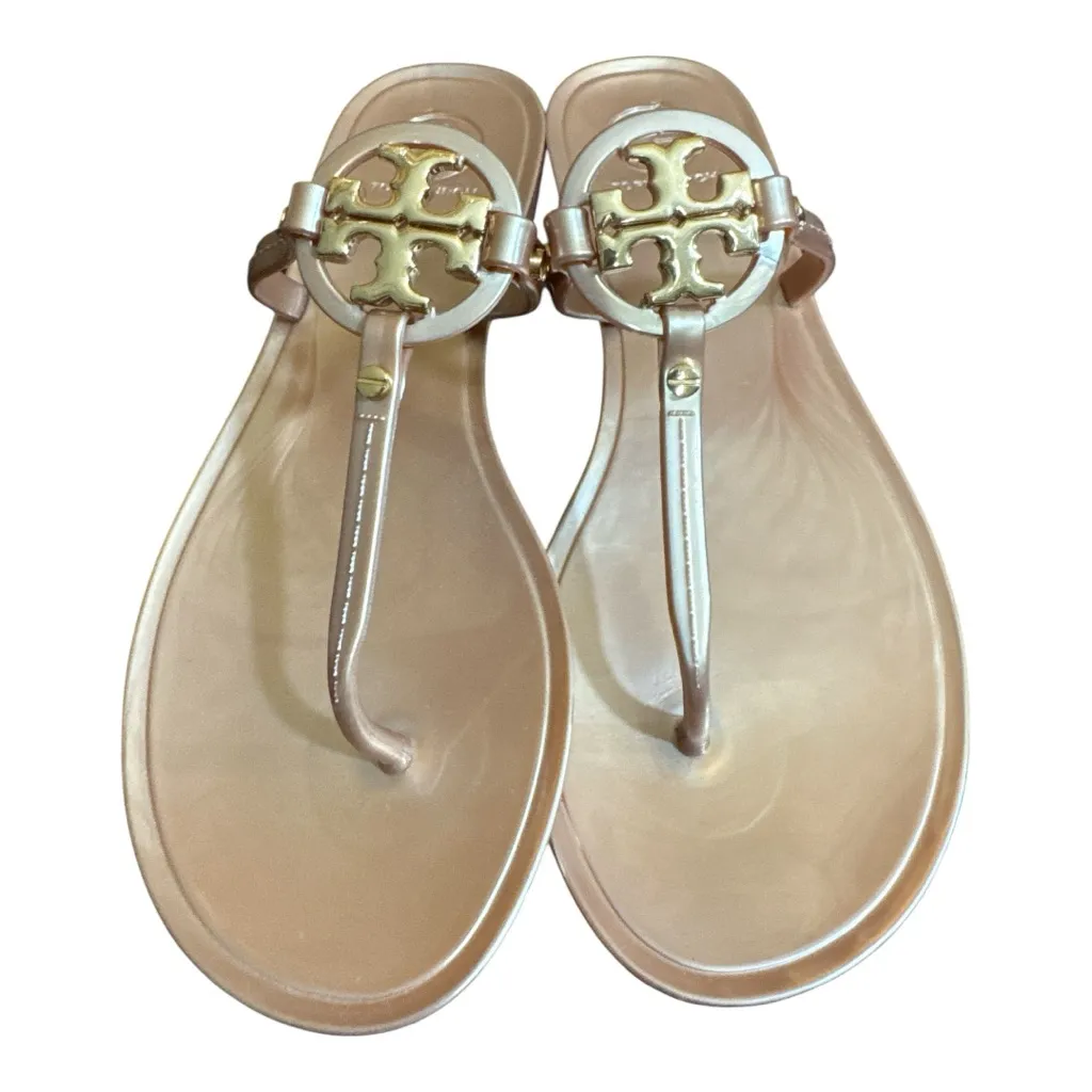 NWOT Tory Burch Rose Gold Mini Miller Jelly Flip Flop Sandals - Image 7