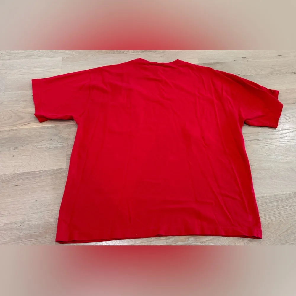 VTG Warner Bros Looney Tunes Bugs Bunny Tasmanian Devil soccer tshirt size XL Red - Image 6