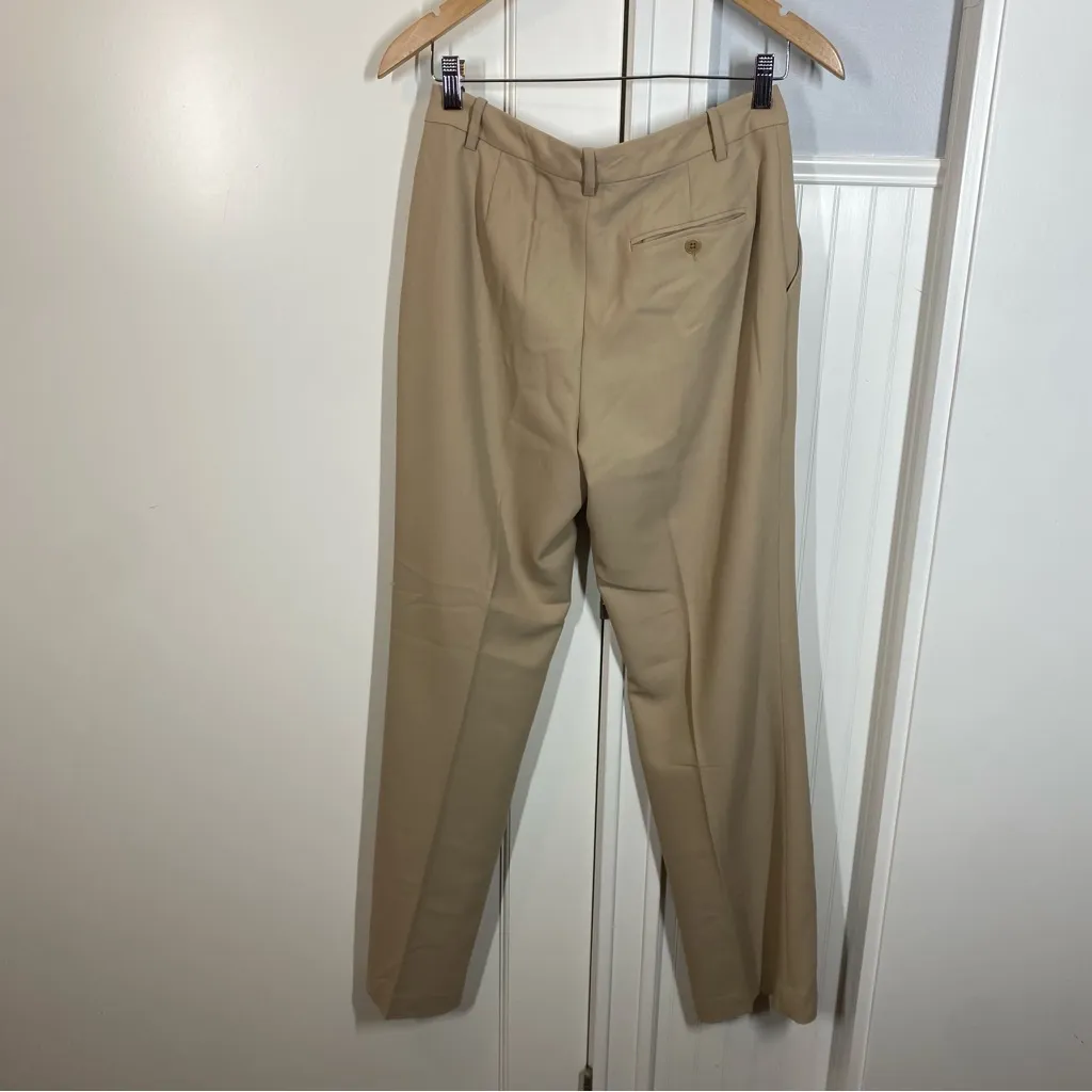 Lauren Ralph Lauren Tan Classic Trousers 100% wool‎ size 6 old money career 90’s - Image 6