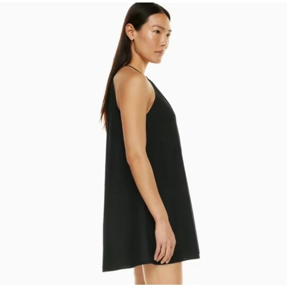Aritzia Babaton  Ban Halter Minimalist Linen Mini Dress Black Vacation Small - Image 2
