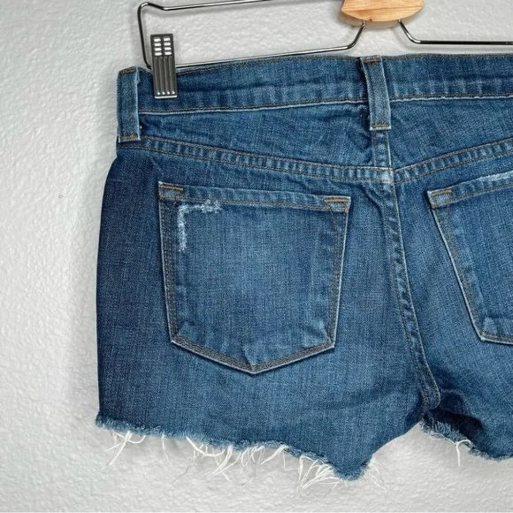 J Brand cut off denim jean shorts in ringer blue wash size 24 - Image 6