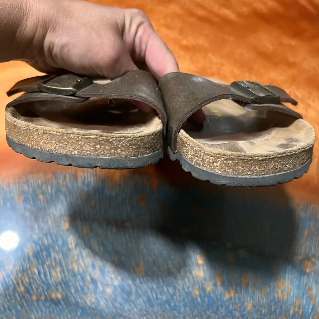 Birkenstock Madrid Birko Flor sandals size 38 7-7.5 Graceful Toffee - Image 10