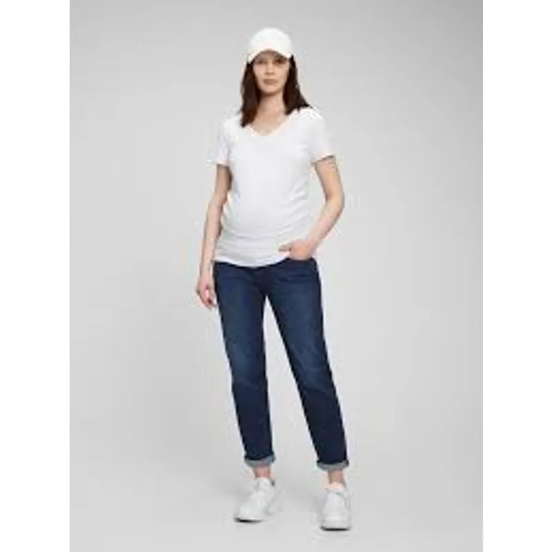 Gap Jeans Maternity True Waistband Full Panel Girlfriend Jeans Womens Size 29 8L Blue - Image 7