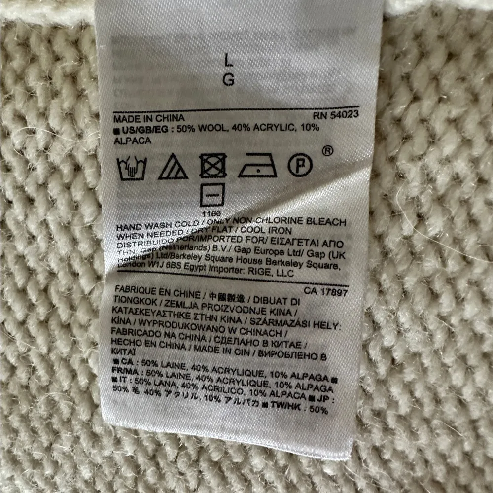 BANANA republic drama coat cocoon cream size large - Image 5