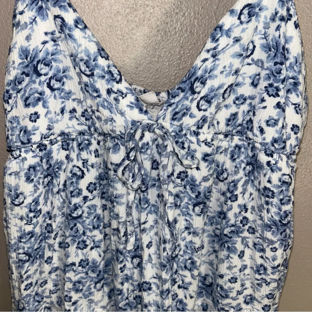 Garage Blue and White Patterned Dress - Image 3