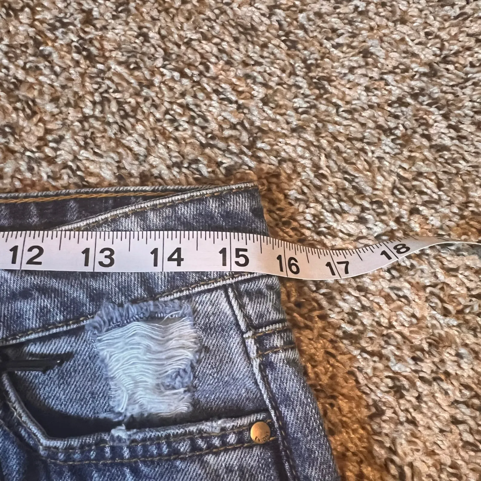 EVIDNT LA Distressed Jeans High Rise Straight Leg Denim Size 28 - Image 4