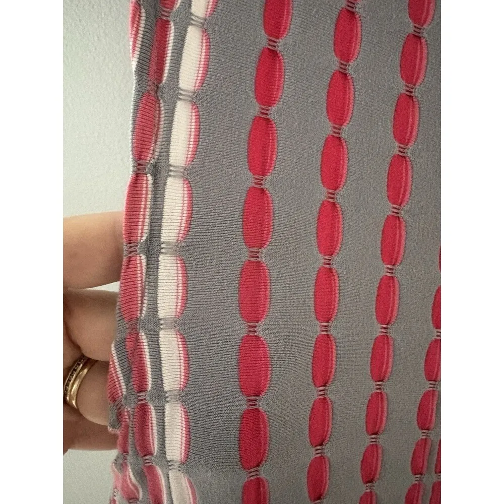 Habitat Clothes Tunic Top Size M Pink Gray Flared Swing Tank Sleeveless Cowl - Image 13