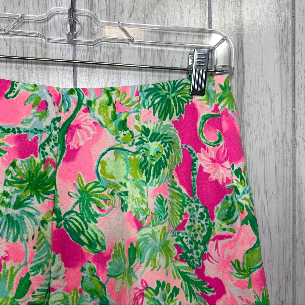 Lilly Pulitzer Cassia Skort Raz Berry Catty Shack Jungle Animal Print size 2 - Image 8