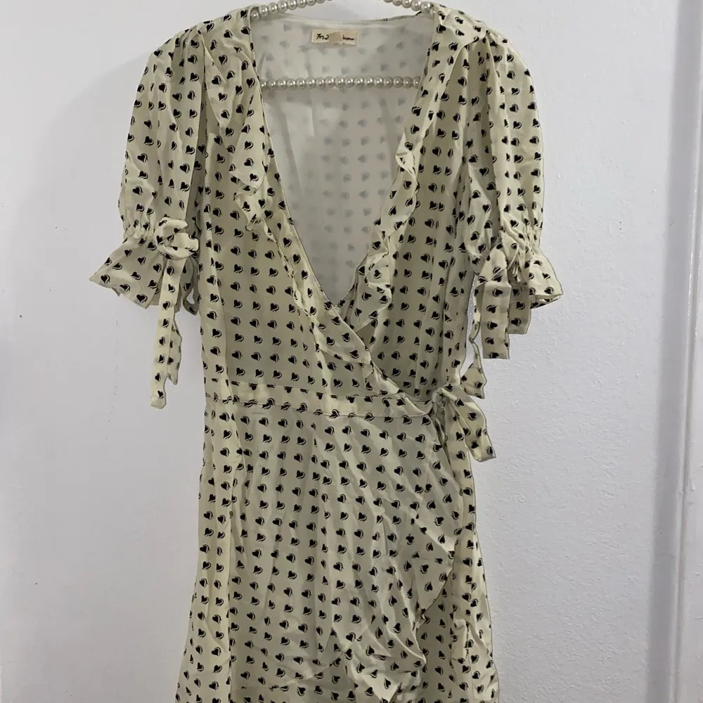 For Love and Lemons • Sweetheart Ruffle Heart Print Ivory Cream Mini Dress • XS - Image 5