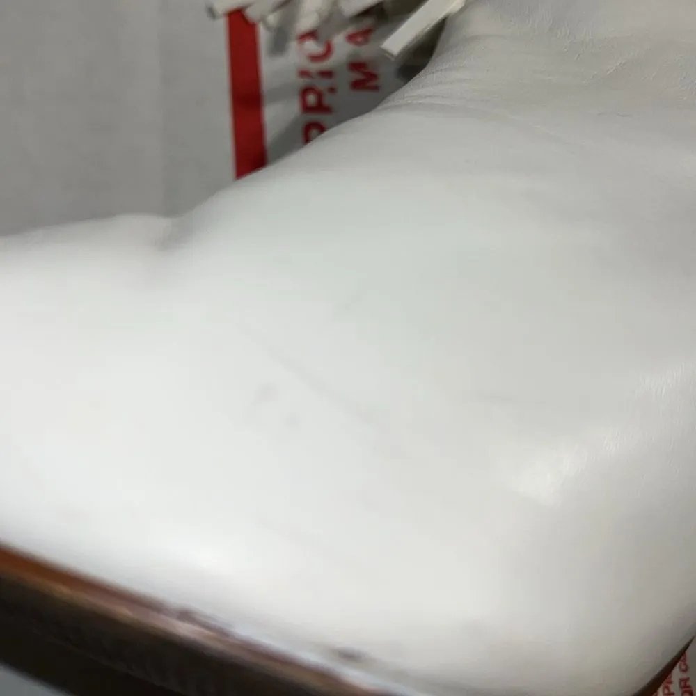 White super cute urban cowgirl style double fringed heeled boots! Size 8.5 - Image 10