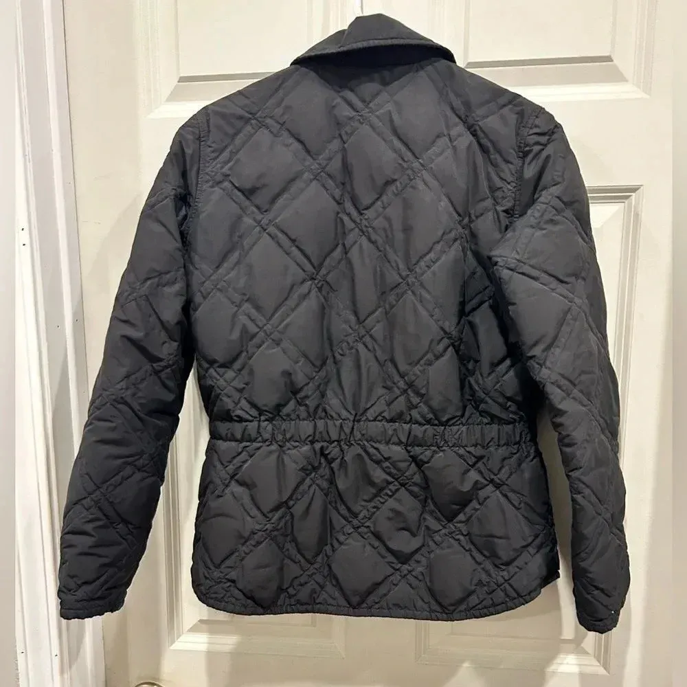 Eddie Bauer Black Goose Down Quilted‎ Jacket Coat women’s size Small - Image 5