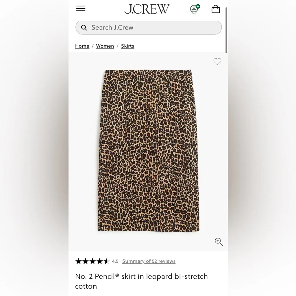 J. Crew No. 2 Pencil skirt in leopard bi-stretch cotton Size 2 - Image 2