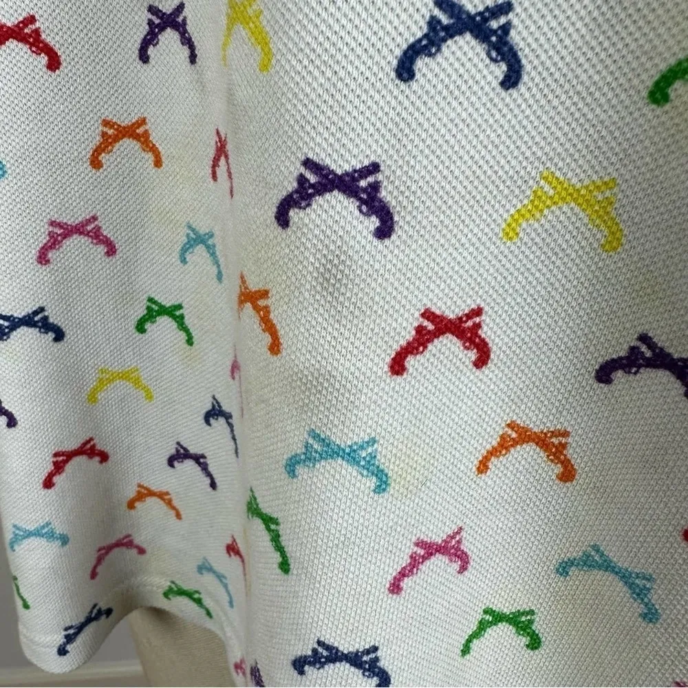 Les Maraisiens Crossed Pistols Polo Red Size XXL - Image 6