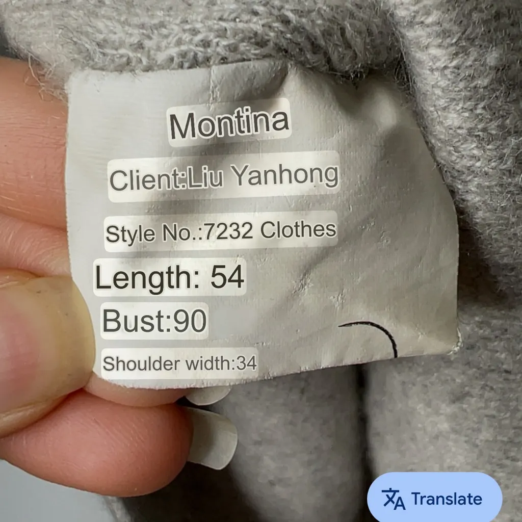 100% Pure Cashmere Cozy Gray Beige  Sweater - Image 9