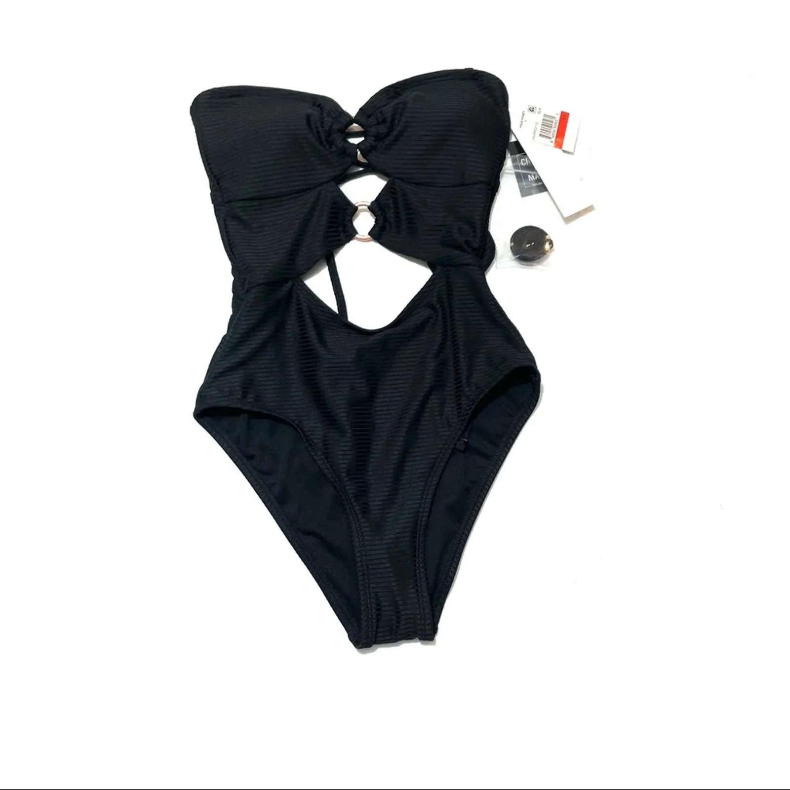 Hula Honey Black ribbed one piece swimsuit - Image 4