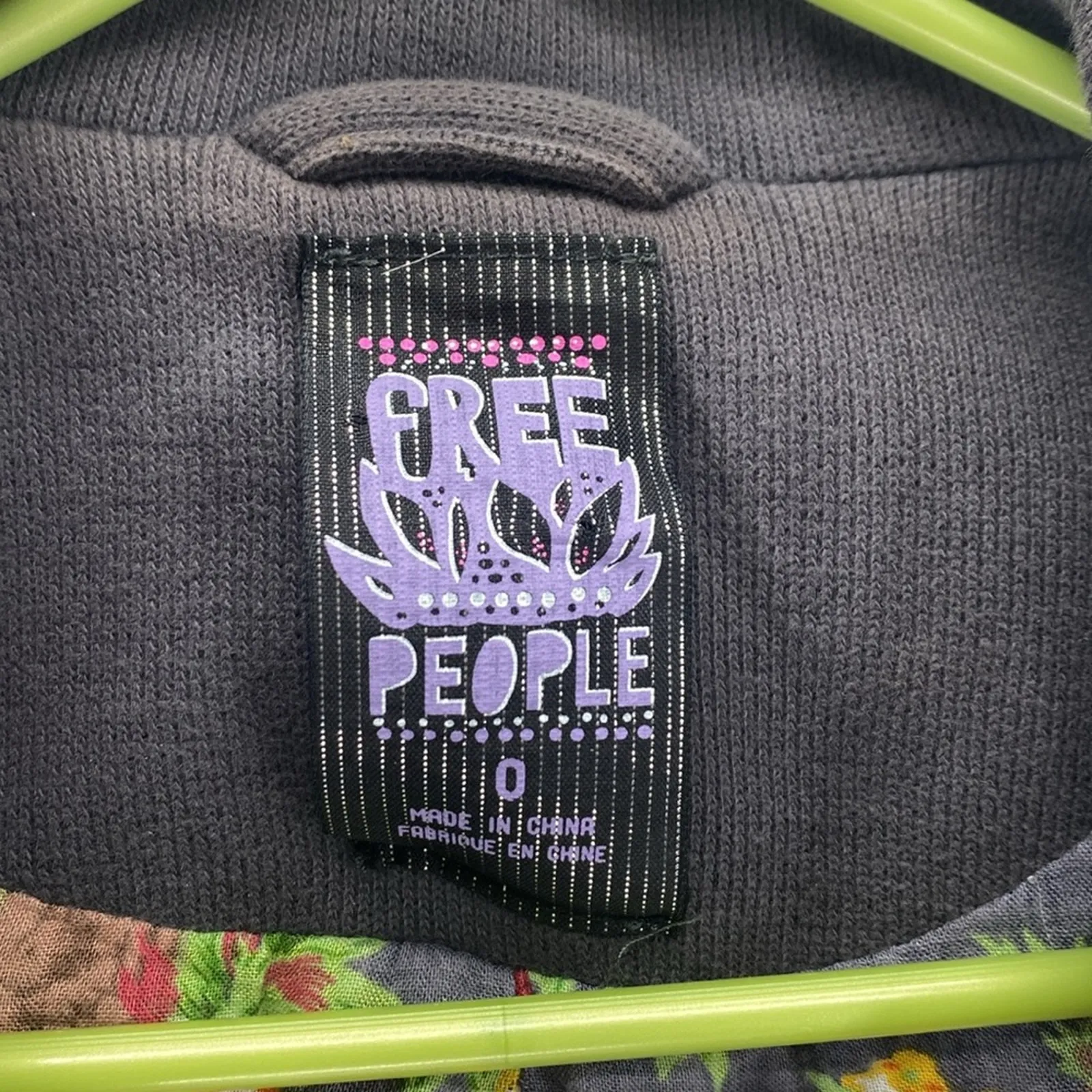 Free People Jacket Cropped Blazer Tuxedo Lapel Ruffled Bottom Romantic size 0 - Image 3