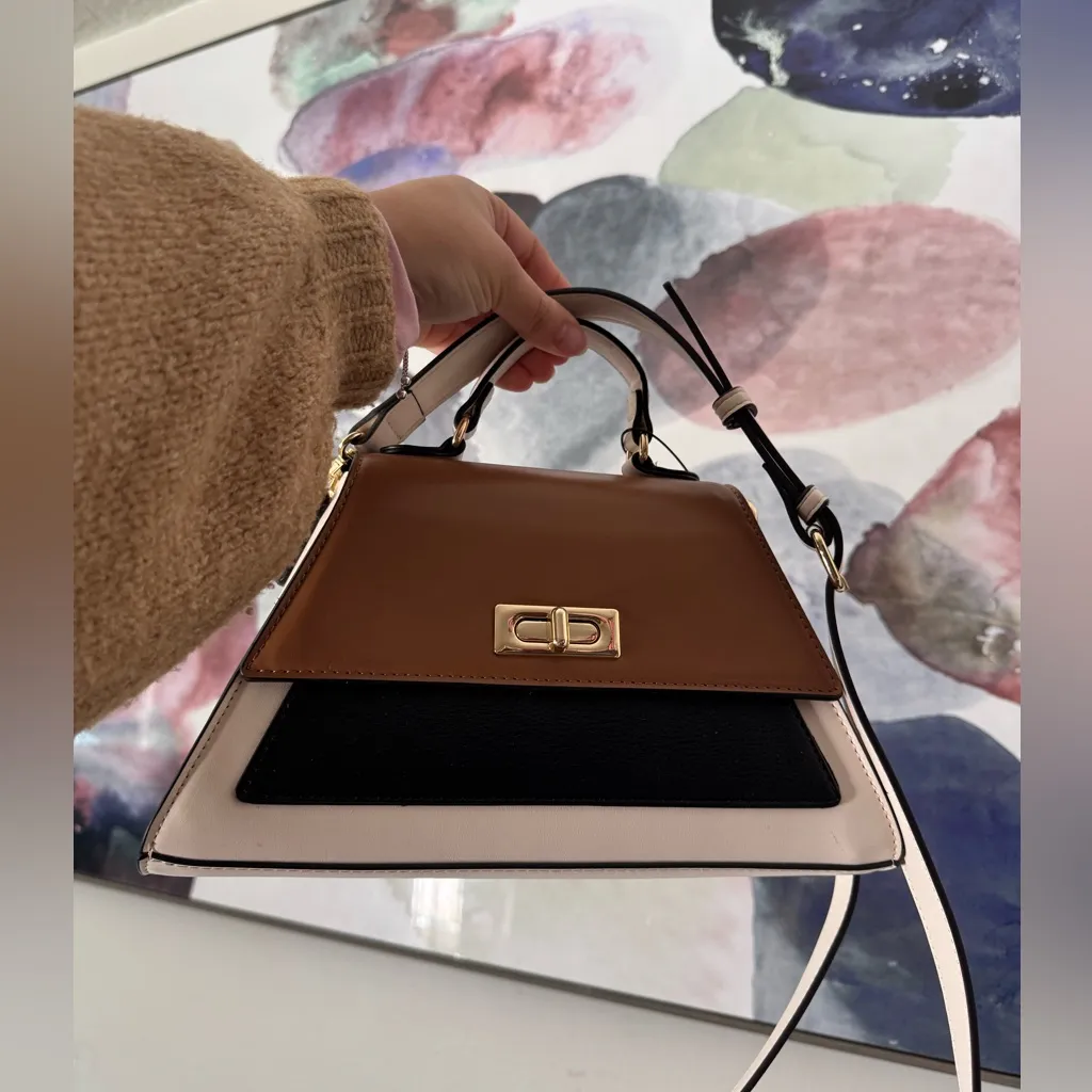 BCBGeneration Brown and Black Satchel - Image 2