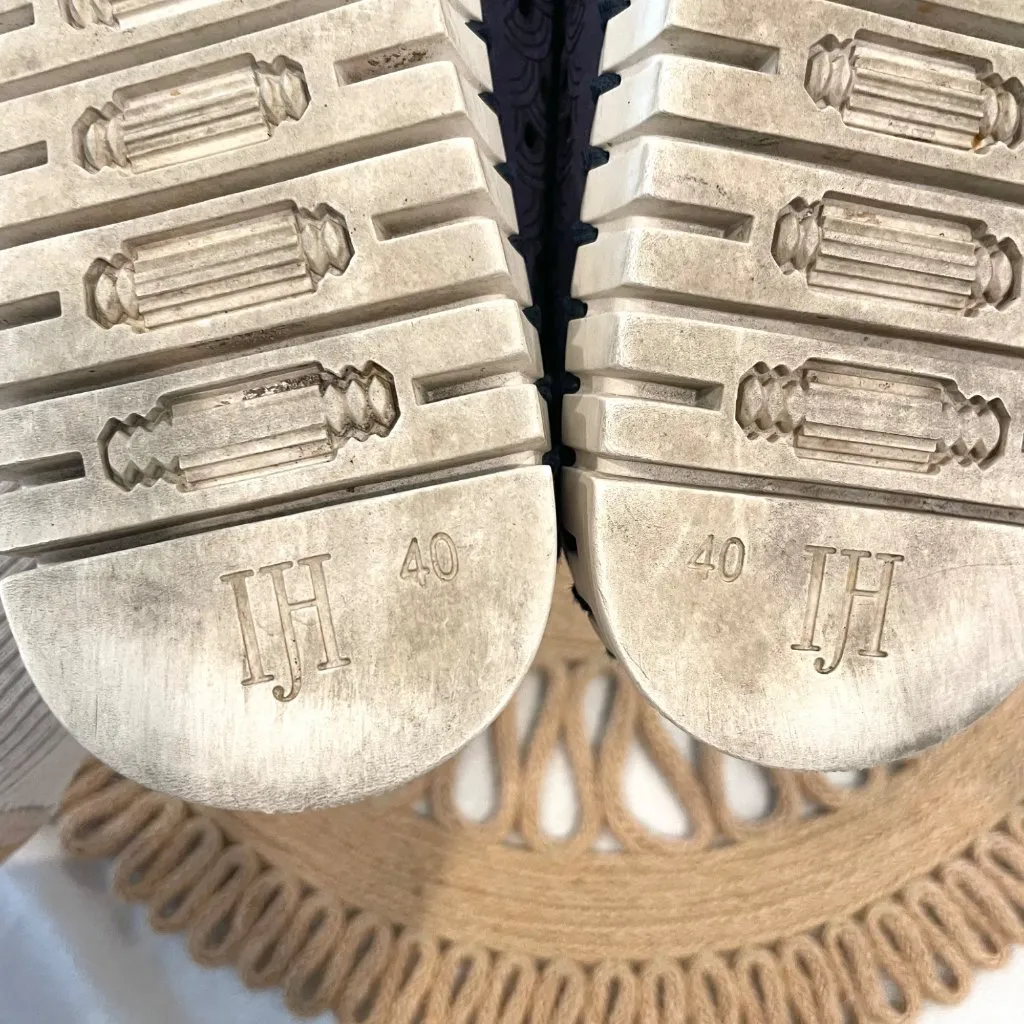 Ilse Jacobsen Tulip 139 Navy Blue Perforated Slip On Shoes Size EU 40 - Image 9