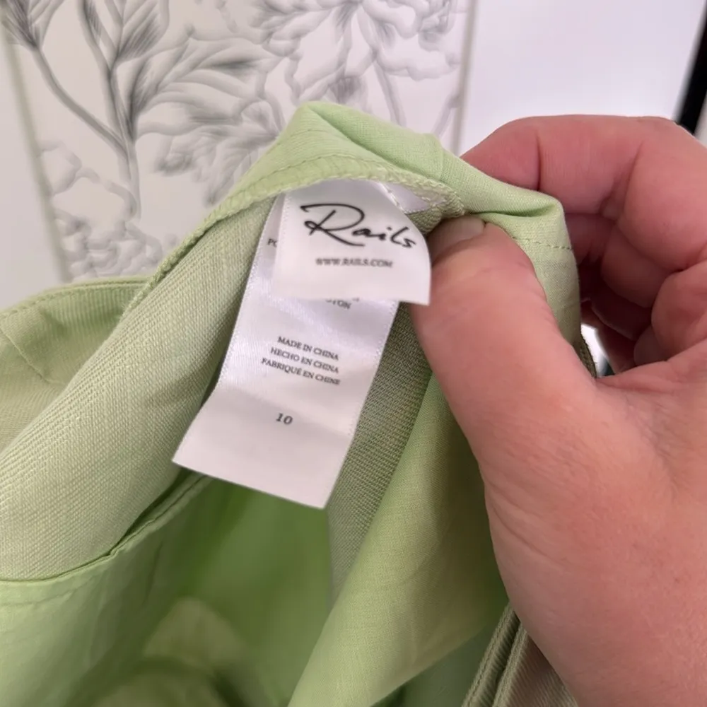 Rails Marnie light lime green apple linen blend pants - Image 11