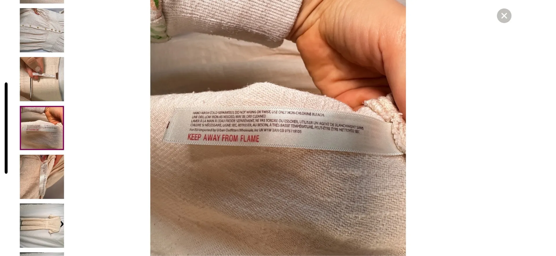 Free People Cotton Button Front Midi Dress Cottagecore Cotton Boho Bridal Small - Image 11