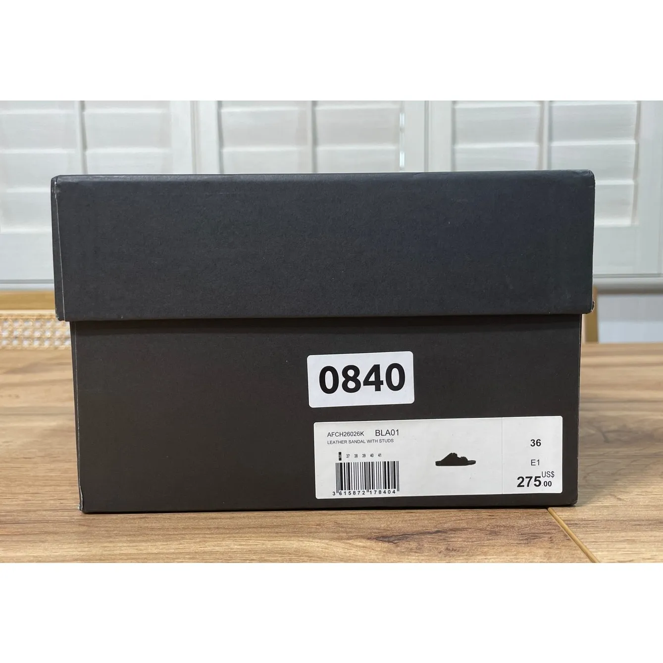 The Kooples Black Leather Buckled Sandals w/ Studs Size 5 US 36 EU NIB Slides - Image 12