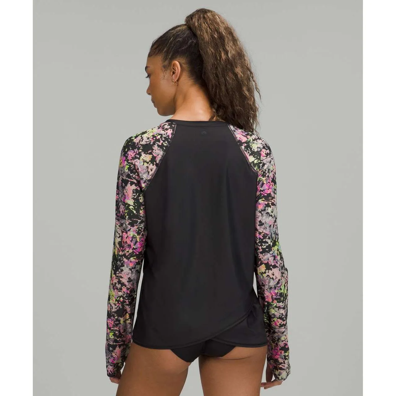 NWT Lululemon Waterside Relaxed UV Protection Long Sleeve Shirt Black Pink Sz L - Image 2