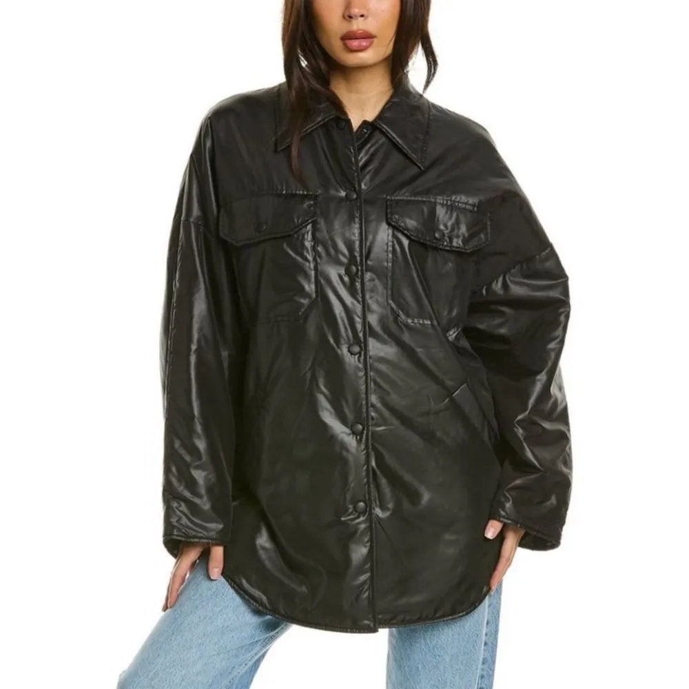 ALC Frank NWT A.L.C. Shane Jacket Shacket Black‎ Size MEDIUM - Image 2