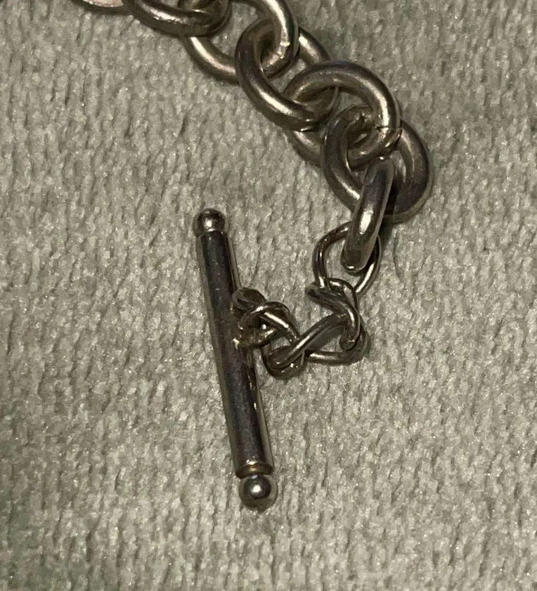 Tiffany & Co. Vintage Serling Silver Toggle Chain Bracelet - Image 4