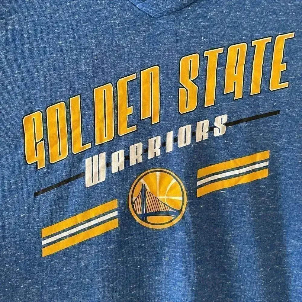 NBA Golden State Warriors Logo V Neck Adidas Women's Royal Long Sleeve Shirt SZ - Image 8