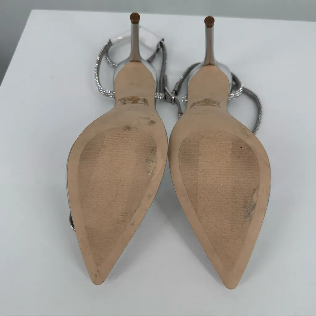 Steve Madden Vienna Clear Vinyl Rhinestone Stiletto Dress Pumps size 8 Crystal - Image 11