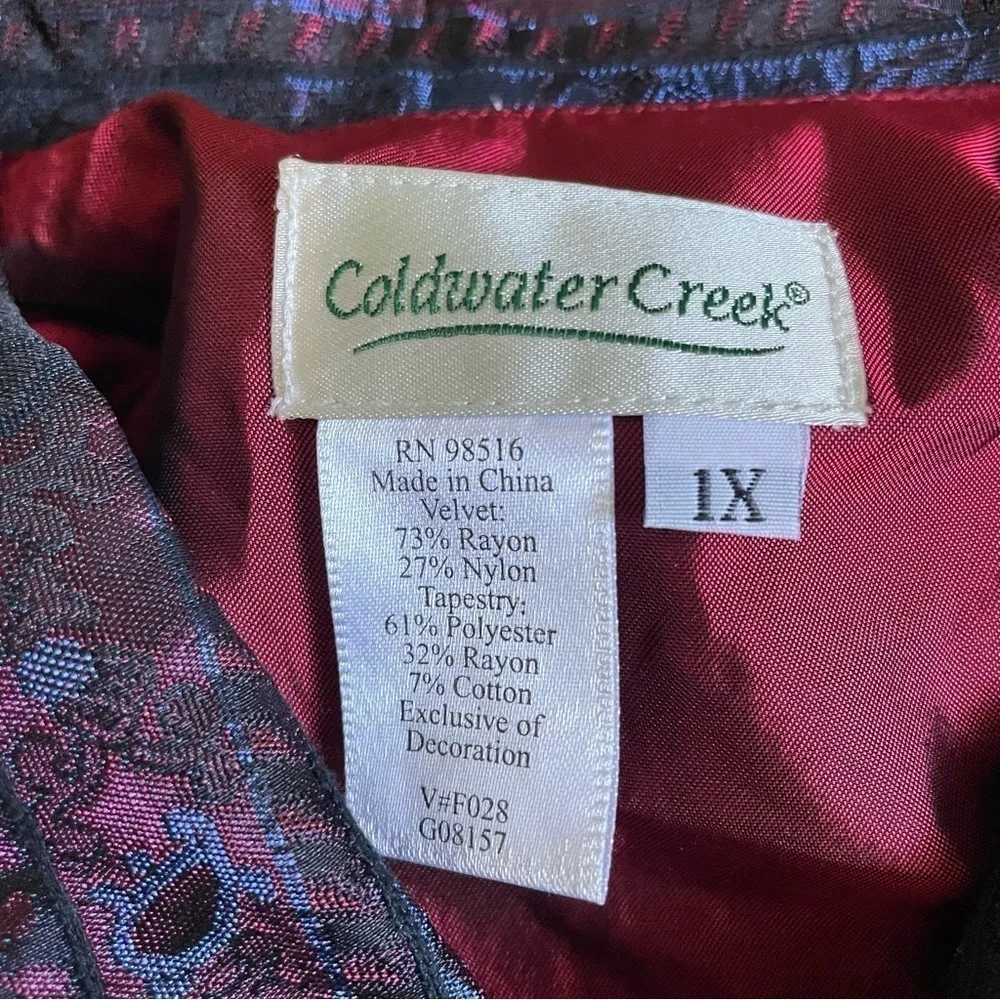 Coldwater Creek Multicolor Tapestry Jacket Size 1X - Image 2