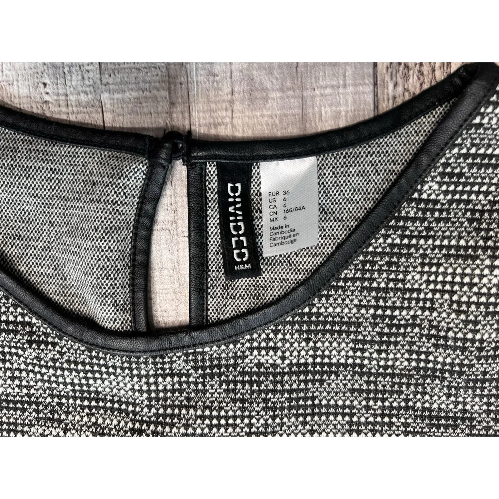 H&M Divided Marled Gray Knit Skate Dress 6 Casual‎ Business Above The Knee - Image 2