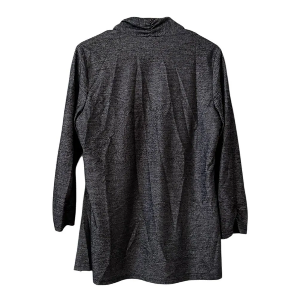 Dressbarn Open Front Cardigan Women Size Large Stretch Office Career Lightweight - Image 2