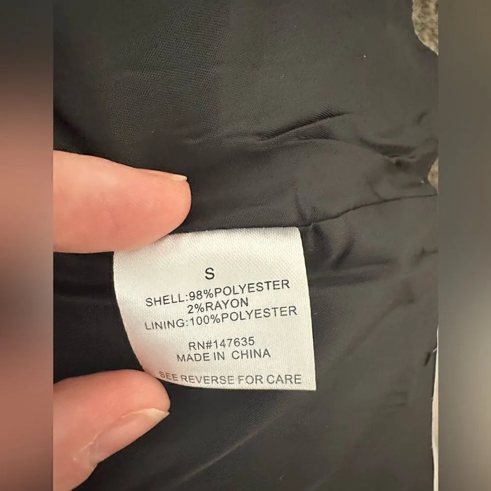 NWOT. Free Generation Pinstripe Open Front Blazer Blazer Size S - Image 6