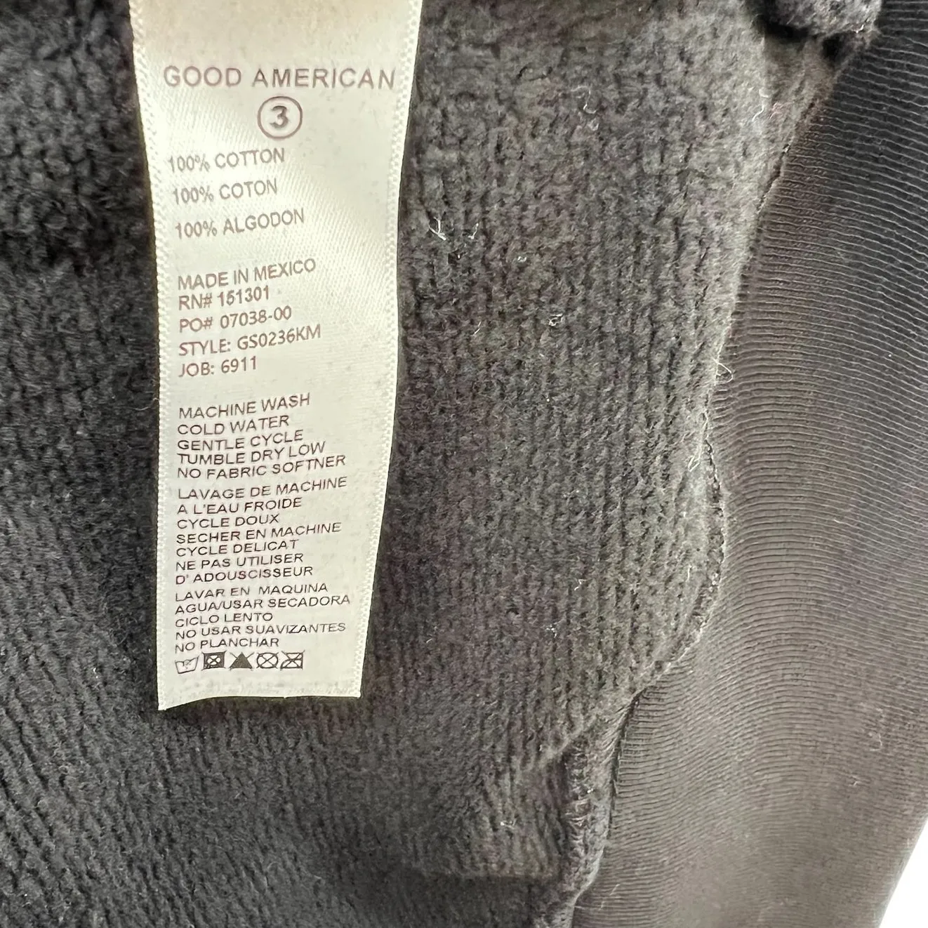 Good‎ American Boyfriend Pullover Sweatshirt Leo Zodiac Sign Black Size 3 Large - Image 13