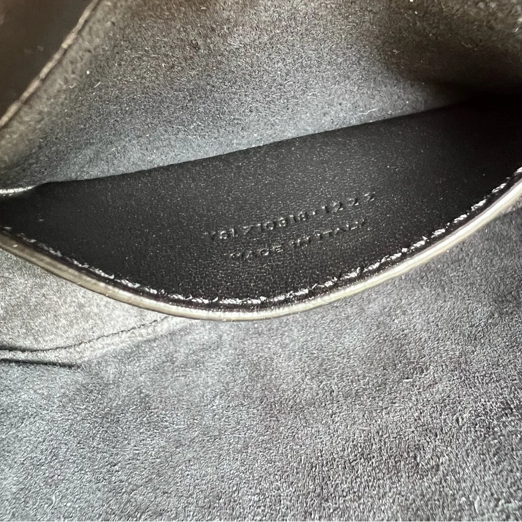 YSL Saint Laurent Le 5 a 7 Mini Leather Hobo Bag Purse in Black - Image 10